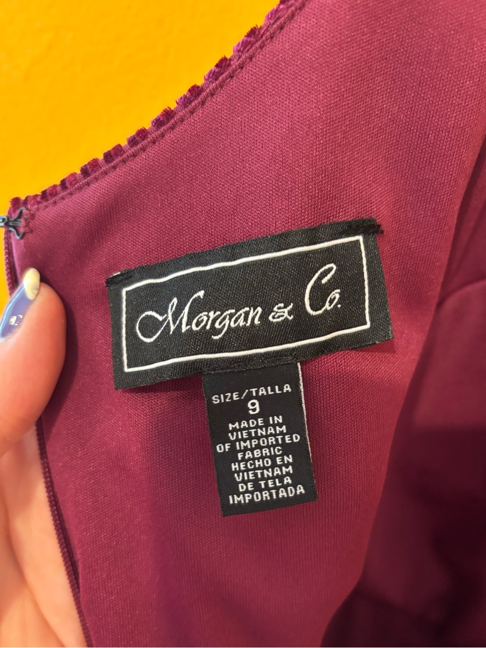 Morgan & Co. Burgundy Cowl Slip Dress - Picture 2 of 6